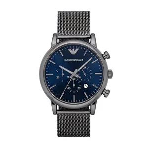 Emporio Armani Herren Chronograph Quarz Uhr mit Edelstahl Armband AR1979