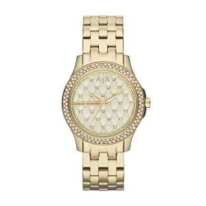 Armani Exchange Damen Analog Quarz Uhr mit Edelstahl Armband AX5216