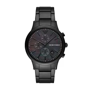 Emporio Armani Herren Chronograph Quarz Uhr mit Edelstahl Armband AR11275