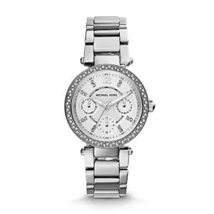 Michael Kors Damenuhr MK5615 MINI PARKER, 33mm Gehäusegröße, Multifunktionswerk, Edelstahlarmband