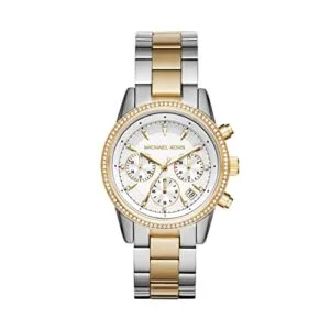 Michael Kors MK6474 Damenuhr RITZ, 37 mm, Quarz-Chronographenwerk, Edelstahlarmband
