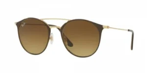 Sonnenbrille Ray-Ban RB3546 9009/85 52 Braun und Gold Verlaufsgläser