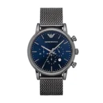 Emporio Armani Herren Chronograph Quarz Uhr mit Edelstahl Armband AR1979