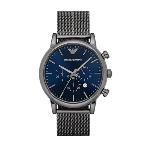 Emporio Armani Herren Chronograph Quarz Uhr mit Edelstahl Armband AR1979