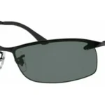 Ray-Ban Unisex Sonnenbrille Top Bar RB3183 002/81, polarisiert, Gestell: schwarz, (Gläserfarbe: grau Verlauf 002/81)