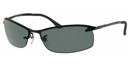 Ray-Ban Unisex Sonnenbrille Top Bar RB3183 002/81, polarisiert, Gestell: schwarz, (Gläserfarbe: grau Verlauf 002/81)