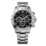 Hugo Boss Ikon - Herrenuhr Silber Schwarz - 44mm - HB1512965