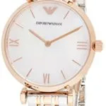 Emporio Armani Damen Analog Quarz Uhr mit Edelstahl Armband AR1683