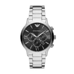 Emporio Armani AR11208 Herren-Chronograph, Edelstahluhr, 43 mm Gehäusegröße