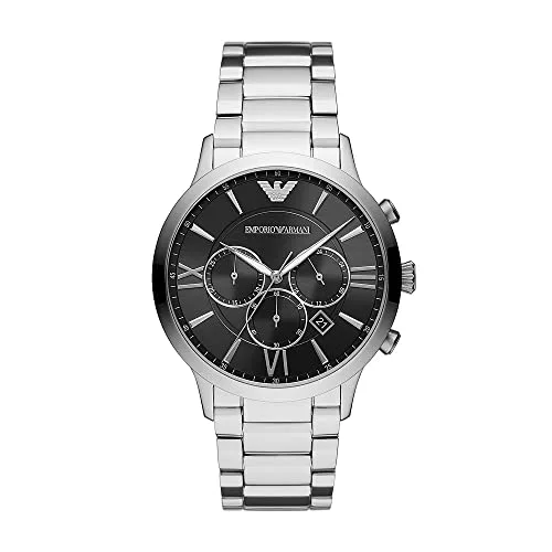 Emporio Armani AR11208 Herren-Chronograph, Edelstahluhr, 43 mm Gehäusegröße