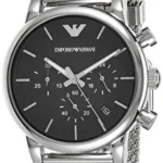 Emporio Armani Herren Chronograph Quarz Uhr mit Edelstahl Armband AR1811