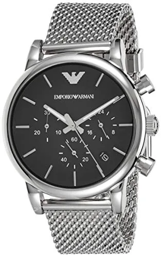 Emporio Armani Herren Chronograph Quarz Uhr mit Edelstahl Armband AR1811