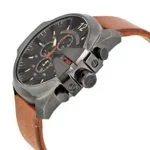 Diesel DZ4343 Herren Mega Chief Chronograph, 51 mm Gehäusegröße, Edelstahluhr