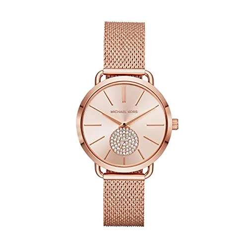 Michael Kors Damen Analog Quarz Uhr mit Edelstahl Armband MK3845