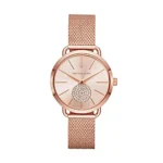 Michael Kors Damen Analog Quarz Uhr mit Edelstahl Armband MK3845