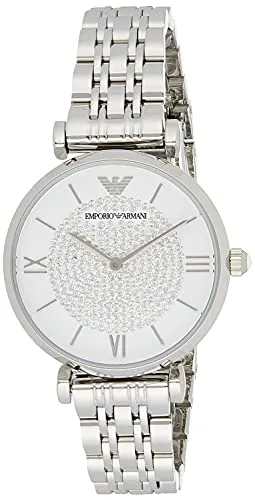 Emporio Armani Damen Analog Quarz Uhr mit Edelstahl Armband AR1925