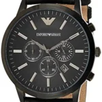 Emporio Armani Herren Chronograph Quarz Uhr mit Leder Armband AR2461