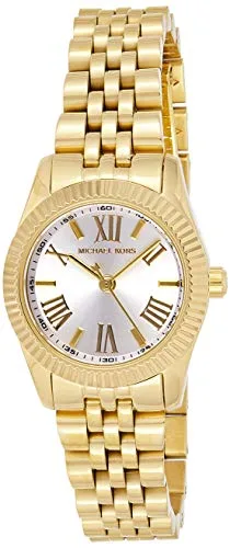 Michael Kors Damen Analog Quarz Uhr mit Edelstahl beschichtet Armband MK3229