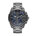 Diesel Herren Mega Chief Chronograph DZ4329, 51 mm Gehäusegröße Edelstahluhr