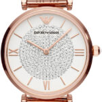 Emporio Armani AR11244 Damen-Zweizeiger-Armbanduhr aus Edelstahl, 32 mm Gehäusegröße