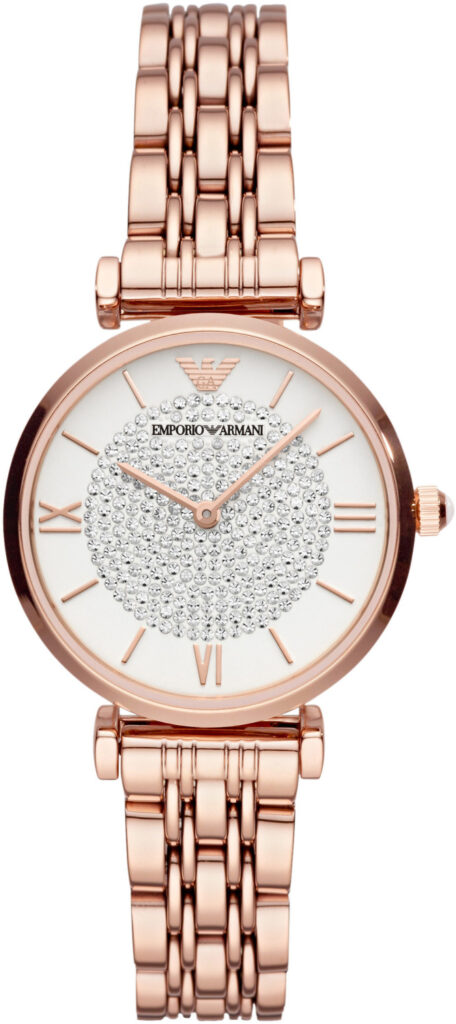 Emporio Armani AR11244 Damen-Zweizeiger-Armbanduhr aus Edelstahl, 32 mm Gehäusegröße