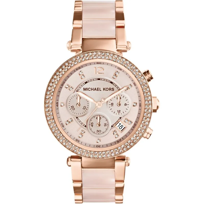 Michael Kors Damen Parker Chronograph Uhr Rose Gold MK5896